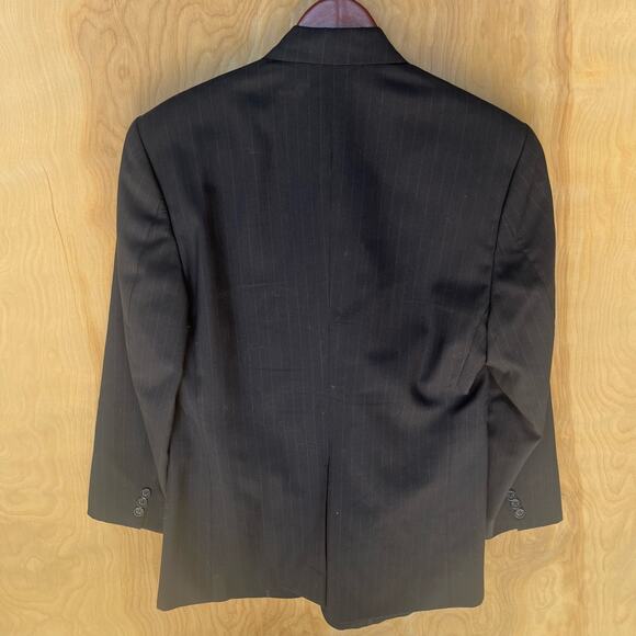 Vintage Carrol & Company Blazer 40S Pin Stripe Men's Sports Jacket 2 Button Glam - Picture 2 of 10